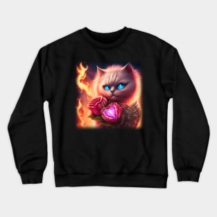 Ragdoll Cat On Fire Crewneck Sweatshirt